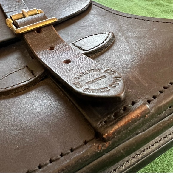 Filson Bridle Leather Briefcase - Field Satchel Made In USA Veg Tan Leather - Picture 3 of 14